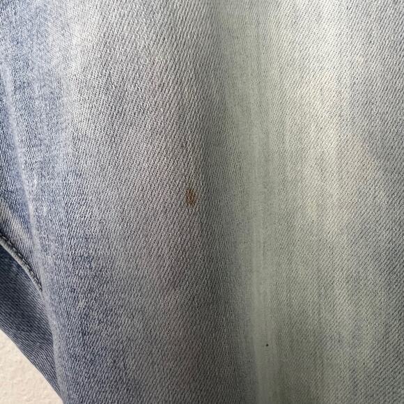 Smoke Rise Jeans Mens Size 38x32 Distressed Ripped Light Wash Slim Fit Denim - Picture 13 of 13